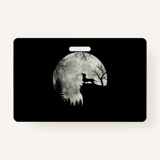 Dackel und MondHalloween Ausweis (Vorderseite)