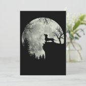 Dackel und MondHalloween Einladung (Stehend Vorderseite)