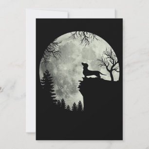 Dackel und MondHalloween Einladung