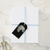 Dackel und MondHalloween Geschenkanhänger (Mit Garn)