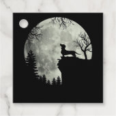 Dackel und MondHalloween Geschenkanhänger (Vorderseite)