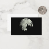 Dackel und MondHalloween Mitteilungskarte (Vorderseite/Rückseite Beispiel)