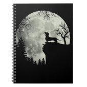 Dackel und MondHalloween Notizblock (Vorderseite)