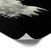 Dackel und MondHalloween Poster (Ecke)