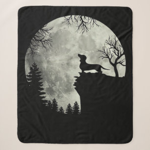 Dackel und MondHalloween Sherpadecke