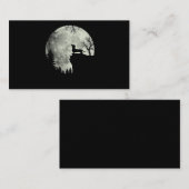 Dackel und MondHalloween Visitenkarte (Vorne/Hinten)