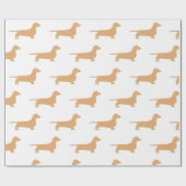 Dackel und tan Silhouette Geschenkpapier (Flach)