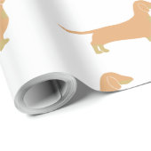 Dackel und tan Silhouette Geschenkpapier (Rolleneckpunkt)