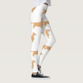 Dackel und tan Silhouette Leggings (Rechts)