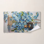 Dackel und Vergessen-Ich-Nots Badhandtuch Set (Handtuch)