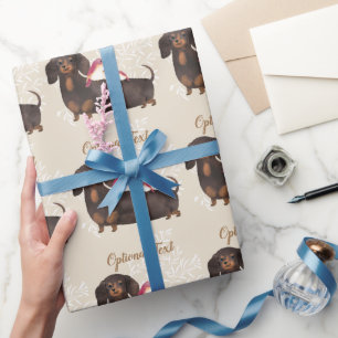 Dackel und Vogelfamilie Geschenkpapier