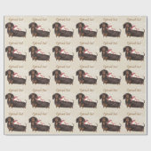 Dackel und Vogelfamilie Geschenkpapier (Flach)