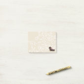 Dackel und Vogelfamilie Post-it Klebezettel (Auf Schreibtisch)