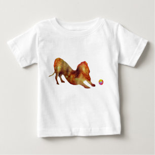 Dackel und Wasserfarbe Baby T-shirt