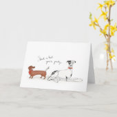 Dackel und Windhund kommen gut an Karte (Gelbe Blume)