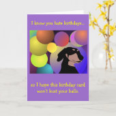 Dackel-unkonventionelle Geburtstags-Karte Karte (Gelbe Blume)