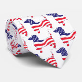 Dackel unter amerikanischer Flagge Krawatte (Gerollt)