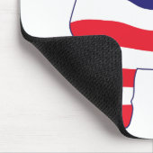 Dackel unter amerikanischer Flagge Mousepad (Ecke)