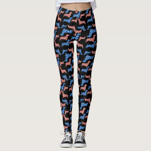Dackel US Flagge Leggings