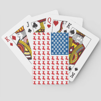Dackel-USA-FLAG-für-Dunkel Spielkarten