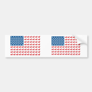 Dackel USA Patriotische Flagge Autoaufkleber