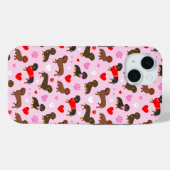 Dackel Valentine Case-Mate iPhone Hülle (Rückseite (Horizontal))