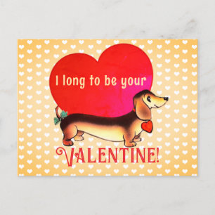 Dackel Valentine Feiertagspostkarte