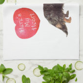 Dackel Valentine Geschirrtuch (Gefaltet)