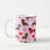 Dackel Valentine Kaffeetasse (Links)