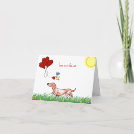 Dackel Valentine Karte