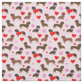Dackel Valentine Stoff (Muster)