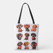 Dackel Valentine Tasche (Rückseite)