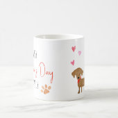 Dackel Valentines Docht Kaffee Tasse (Mittel)