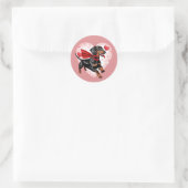 Dackel Valentinstag Aufkleber Niedlich (Tasche)