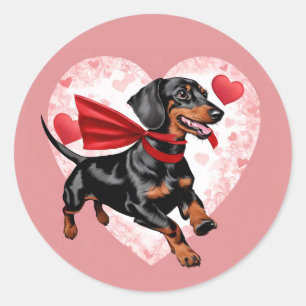 Dackel Valentinstag Aufkleber Niedlich