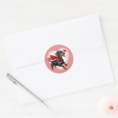 Dackel Valentinstag Aufkleber Niedlich (Umschlag)