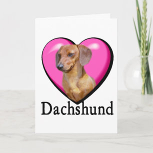 Dackel Valentinstag Feiertagskarte