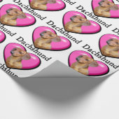 Dackel Valentinstag Geschenkpapier (Ecke)