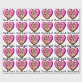 Dackel Valentinstag Geschenkpapier (Flach)