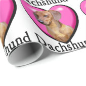 Dackel Valentinstag Geschenkpapier (Rolleneckpunkt)