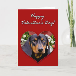 Dackel-Valentinstag-Karte Feiertagskarte