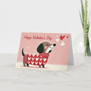 Dackel Valentinstag Liebe Karte