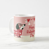 Dackel Valentinstag Liebe Tasse (Vorderseite Links)