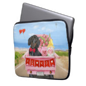 Dackel Valentinstag Lkw Herz Laptopschutzhülle (Vorderseite Links)