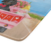 Dackel Valentinstag Lkw Herz Schneidebrett (Ecke)