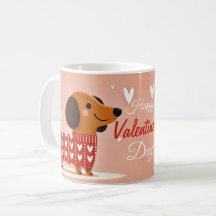 Dackel Valentinstag Tasse