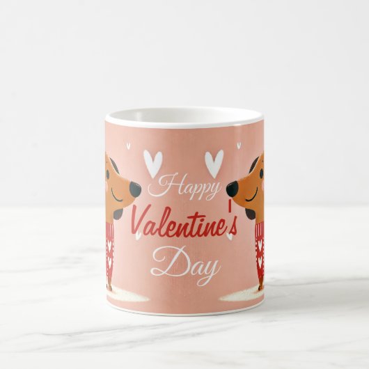 Dackel Valentinstag Tasse (Mittel)