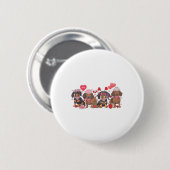 Dackel Valentinstag Wurst Hund Bandan Button (Vorne & Hinten)