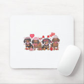 Dackel Valentinstag Wurst Hund Bandan Mousepad (Mit Mouse)