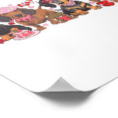 Dackel Valentinstag Wurst Hund Bandan Poster (Ecke)